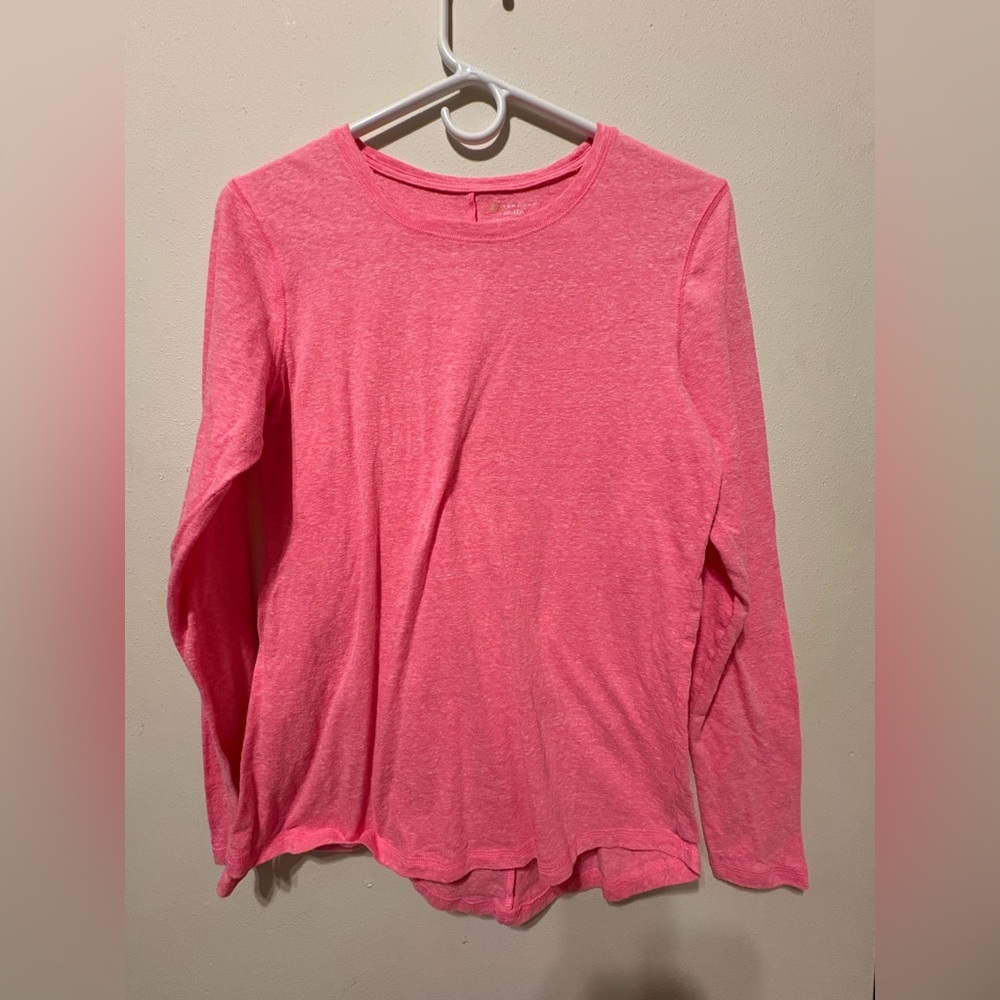 Women Pink Active long sleeve shirt Size M